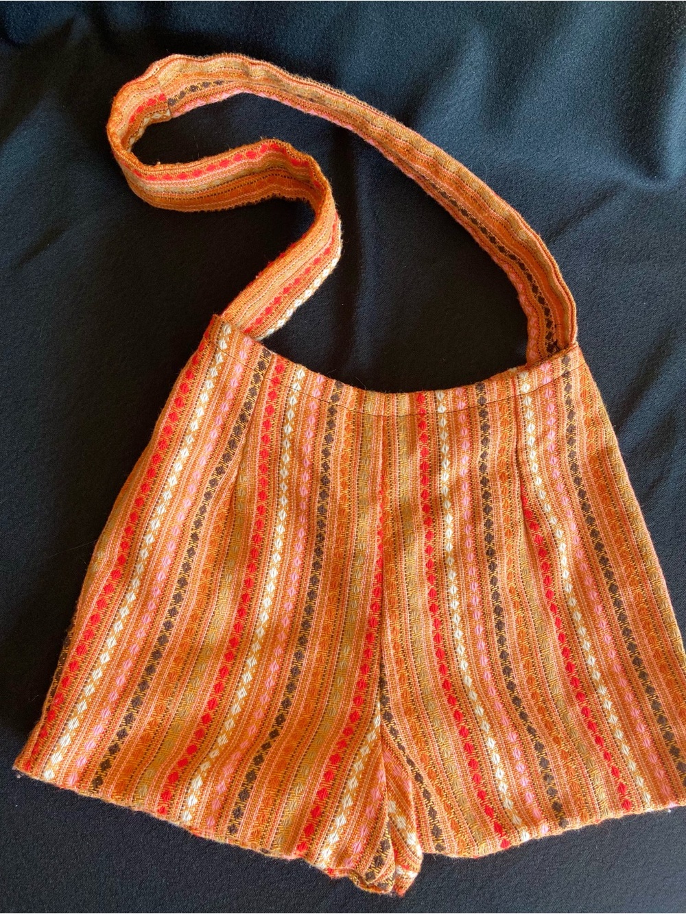 Hand made Woven Bag from Recycled vintage pants